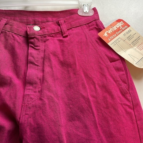 VTG Wrangler Jeans 26” Deadstock 80s Waist Mom Western Hot Pink Eclectic Max - Picture 10 of 16